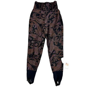 Vintage Bogner Ski Panst Womens 12 High Waist Paisley Print Stir Up 80s USA Made